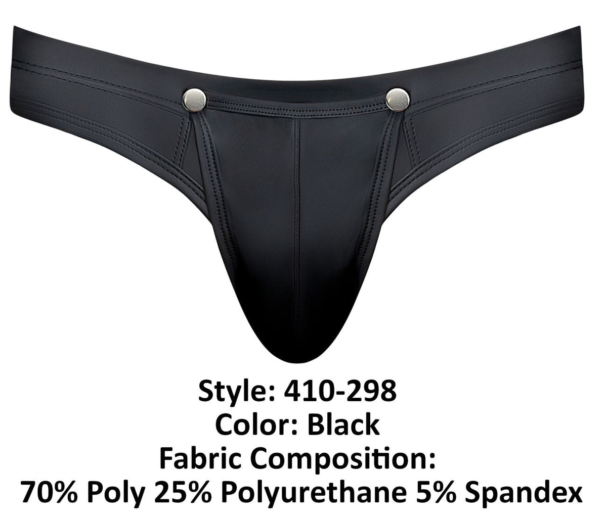 Male Power Men's Underwear 410-298 Oh Snap Snap off Thong Color Black