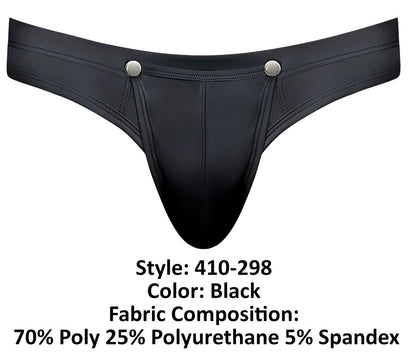 Male Power Men's Underwear 410-298 Oh Snap Snap off Thong Color Black