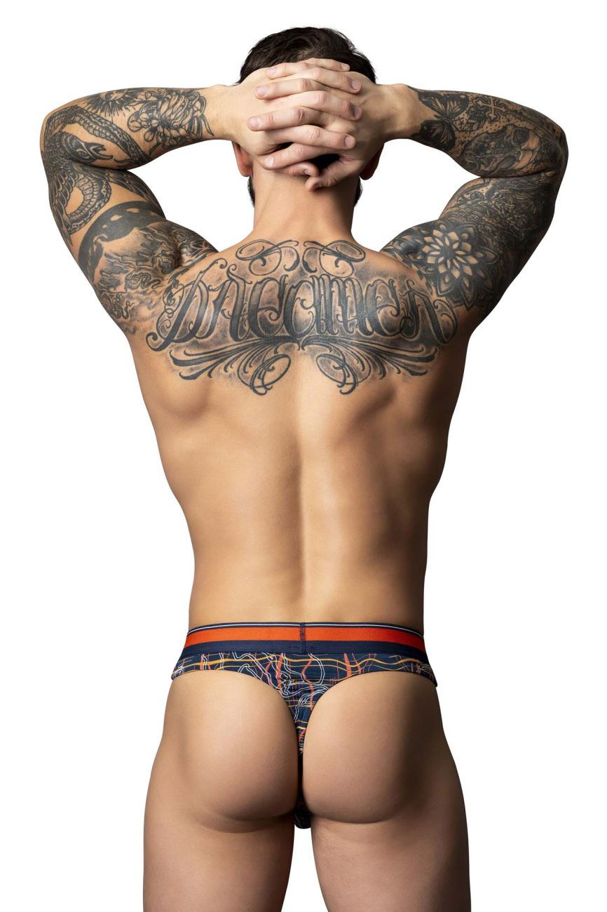Male Power Men's Underwear 412-299 Soo Cumfy Thongs Color Navy