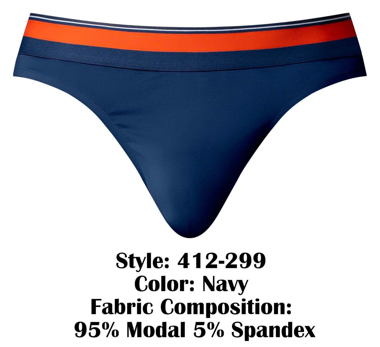 Male Power Men's Underwear 412-299 Soo Cumfy Thongs Color Navy