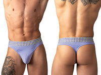 So Comfy Purple Gingham Thong - view 1