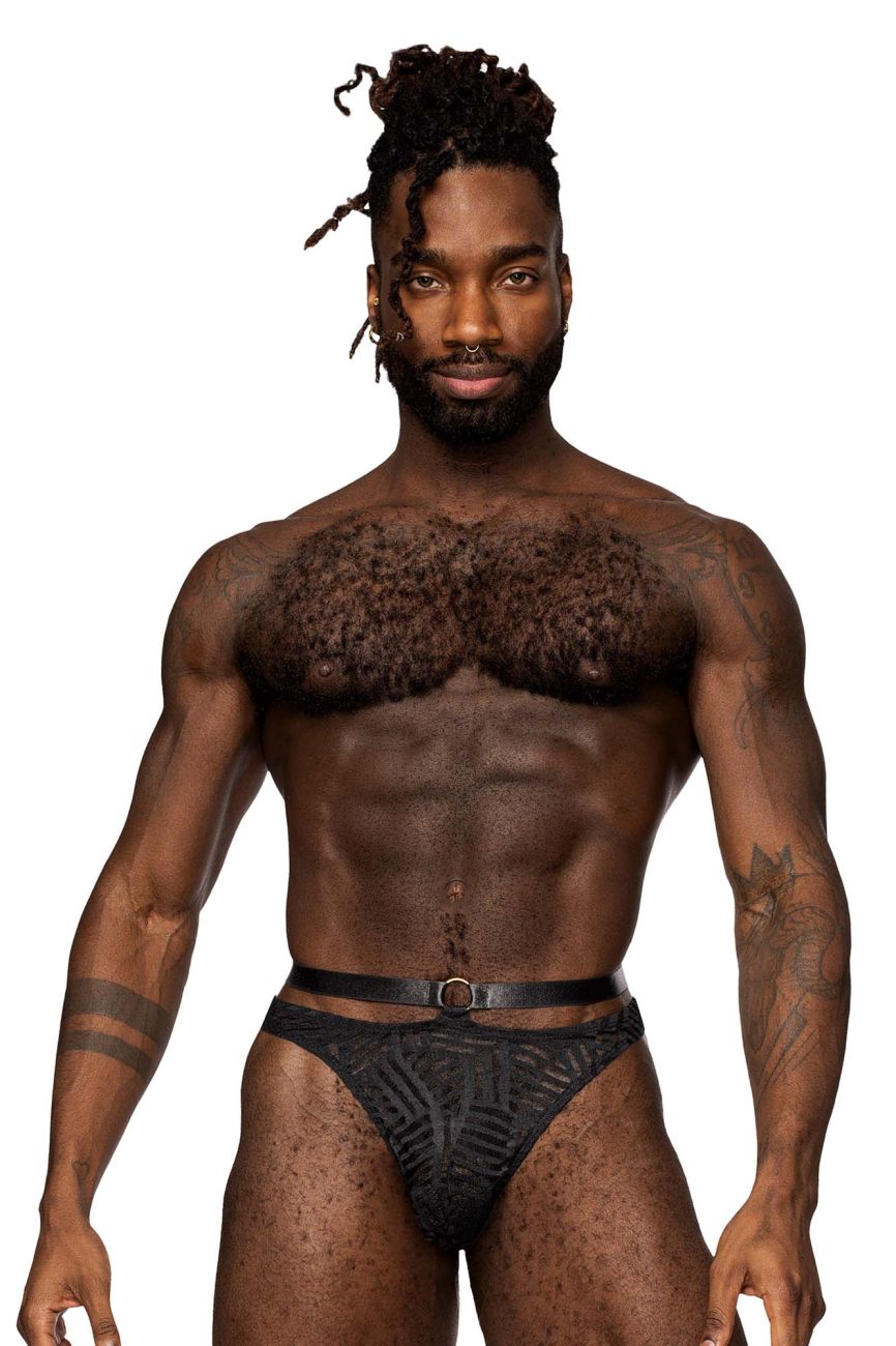 Male Power Men's Underwear 415-284 Rude Awakening Strap Thong Color Black