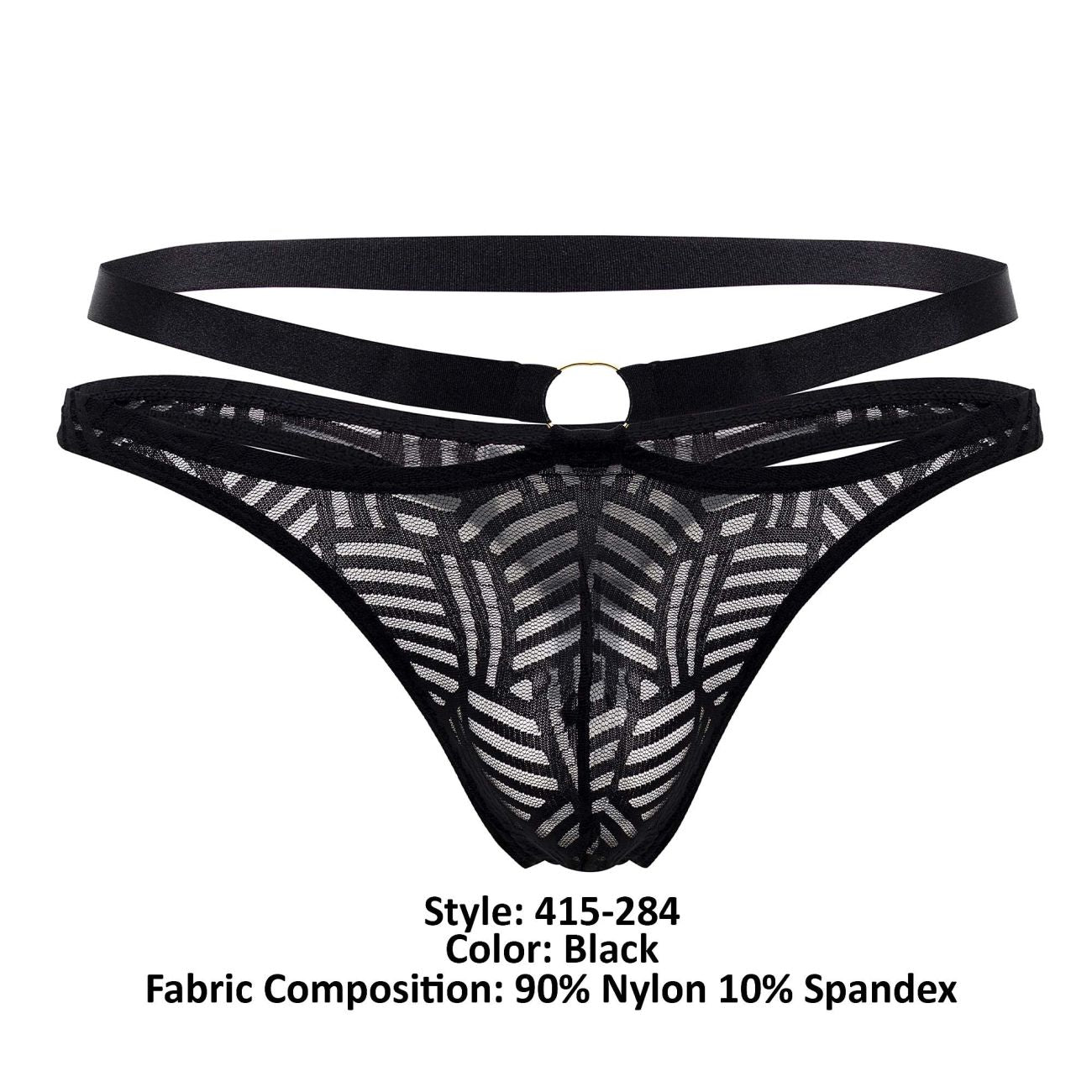 Male Power Men's Underwear 415-284 Rude Awakening Strap Thong Color Black