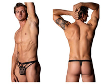 Male Power Men's Underwear 416-291 Love Star Thong with Ring Color Black