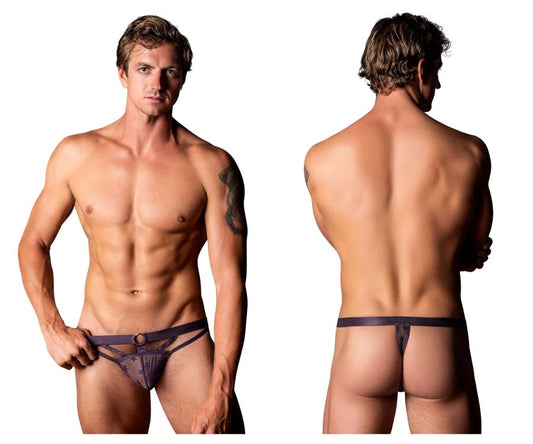 Male Power Men's Underwear 416-291 Love Star Thong with Ring Color Purple