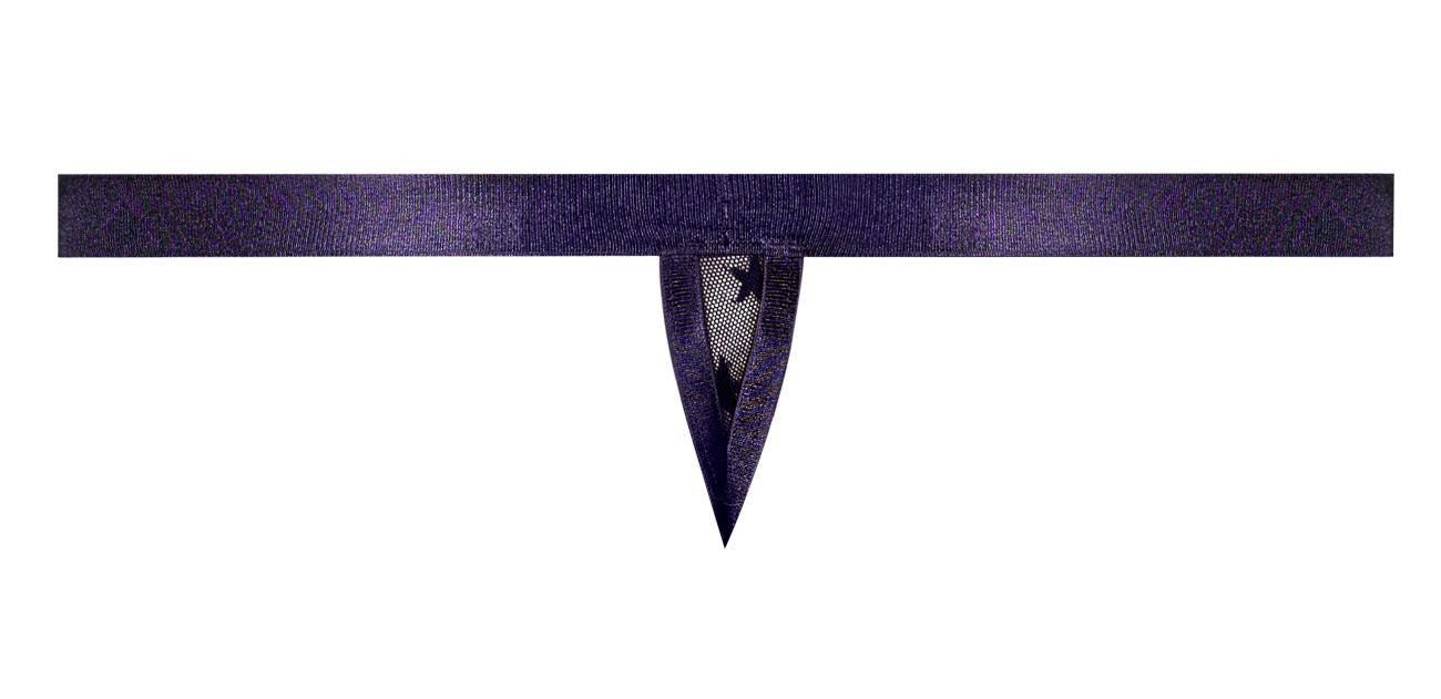 Male Power Men's Underwear 416-291 Love Star Thong with Ring Color Purple