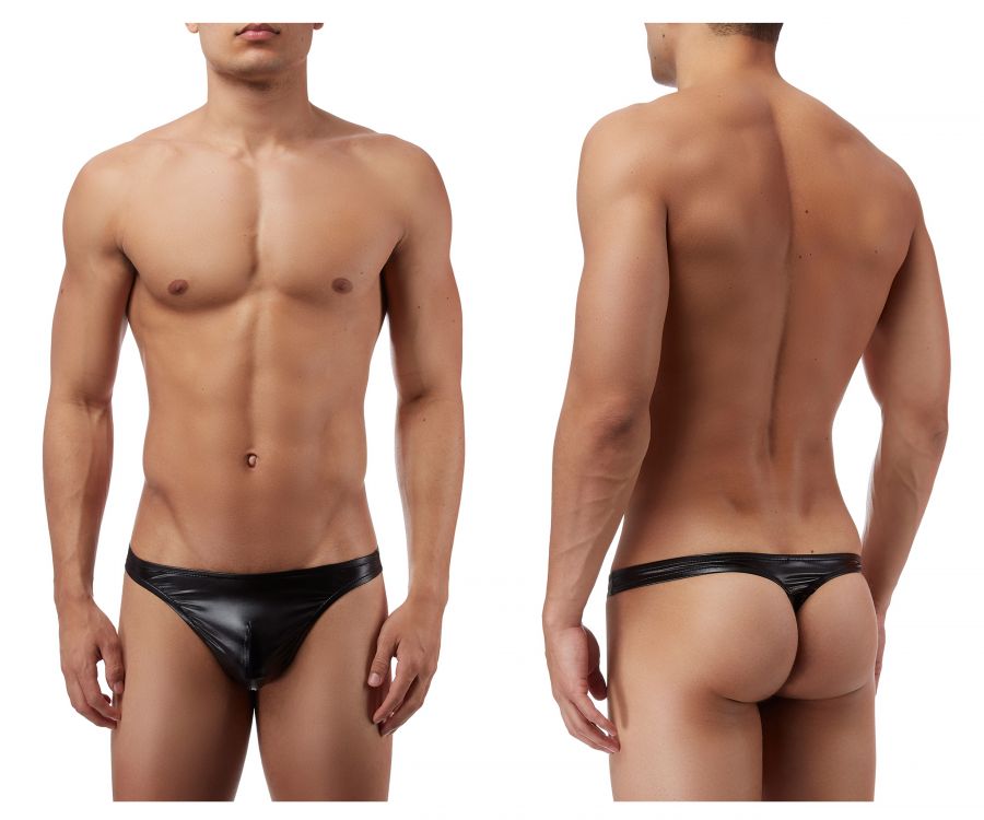 Male Power Liquid Onyx Classic Thong - Black
