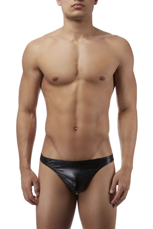 Male Power Men's Underwear 440003 Liquid Onyx Classic Thong Color Black