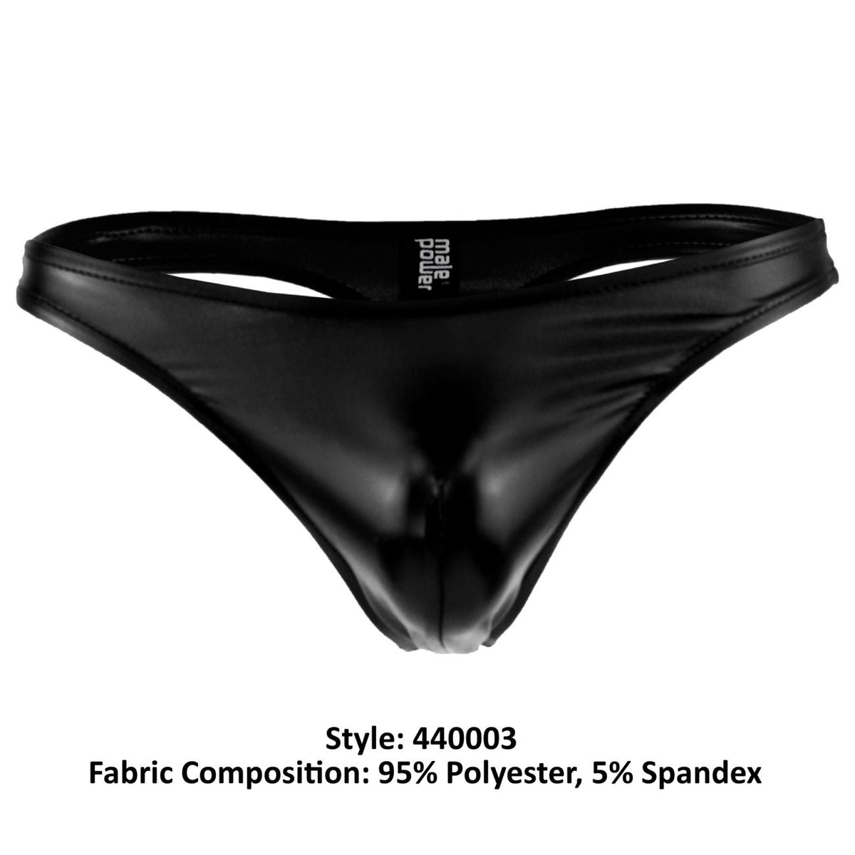 Male Power Liquid Onyx Classic Thong - Black