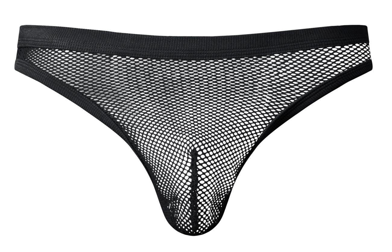 Male Power Men's Underwear 441-11C Fishnet 2 Bong Thong Color Black