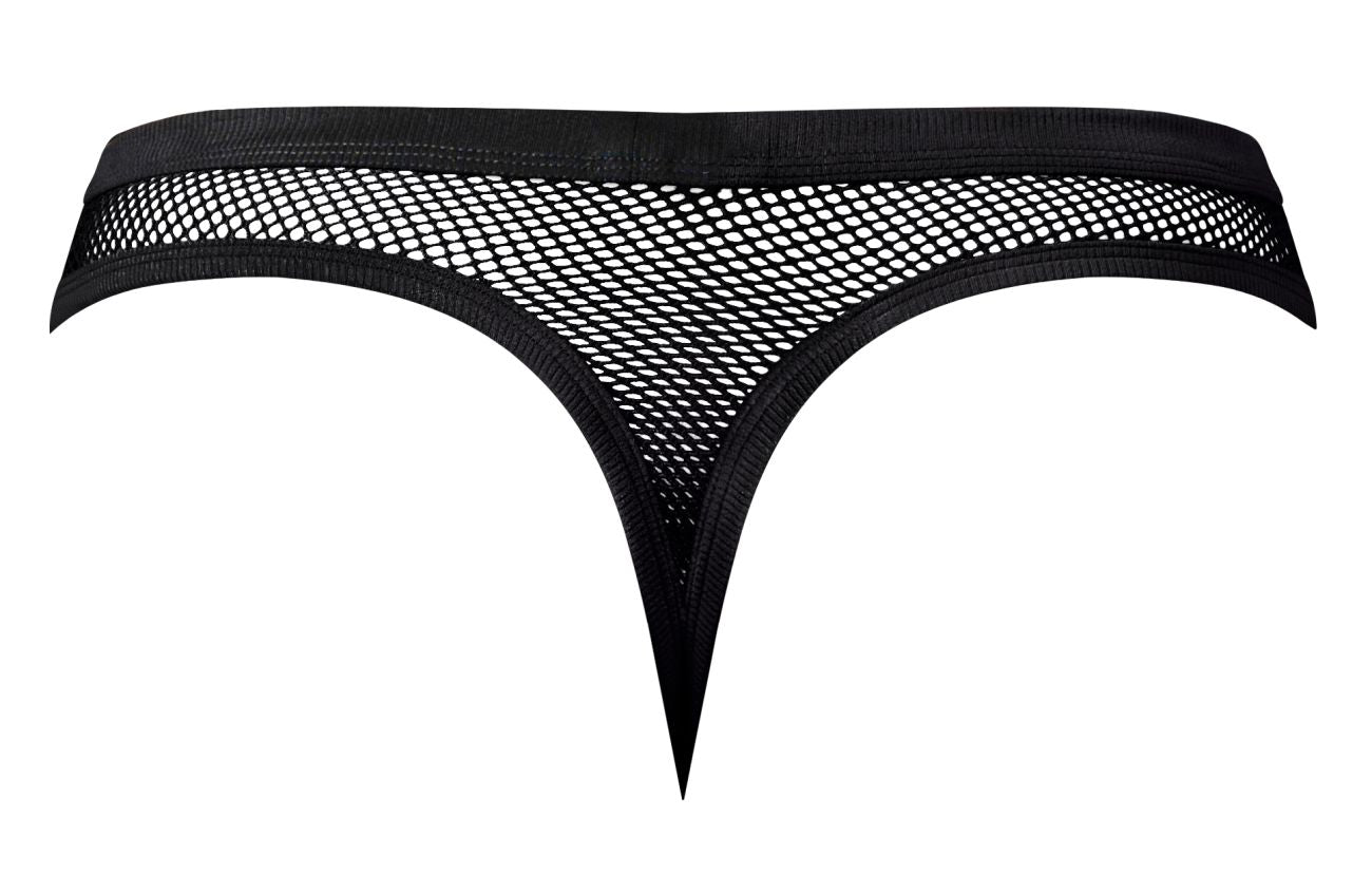 Male Power Men's Underwear 441-11C Fishnet 2 Bong Thong Color Black
