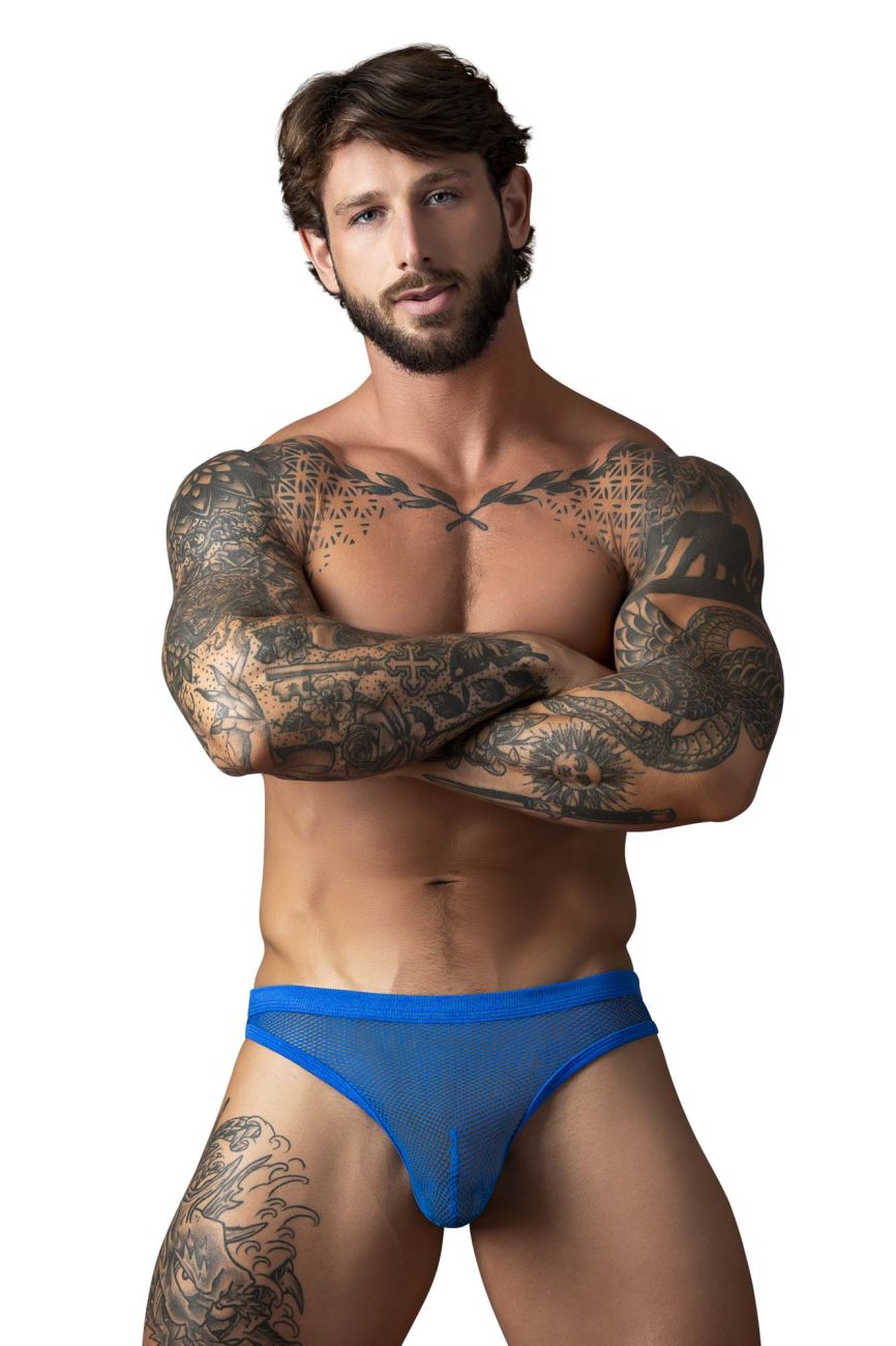 Male Power Men's Underwear 441-11C Fishnet 2 Bong Thong Color Royal