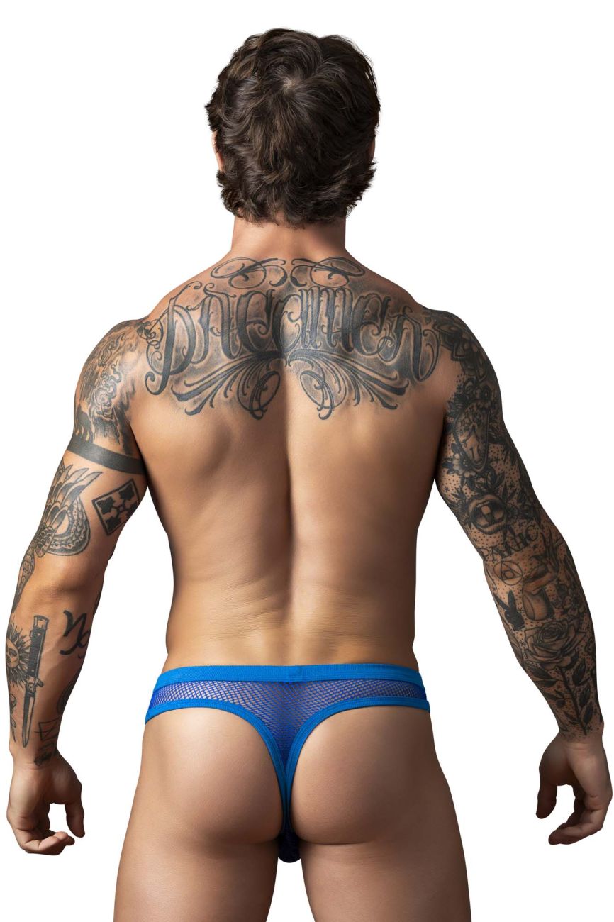 Male Power Men's Underwear 441-11C Fishnet 2 Bong Thong Color Royal