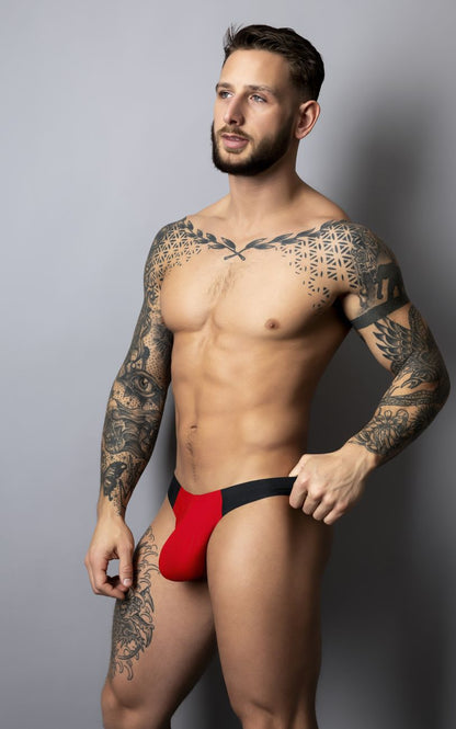 Bong Black-Red Mesh Thong - view 7