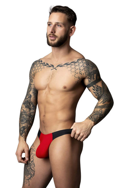 Bong Black-Red Mesh Thong - view 2