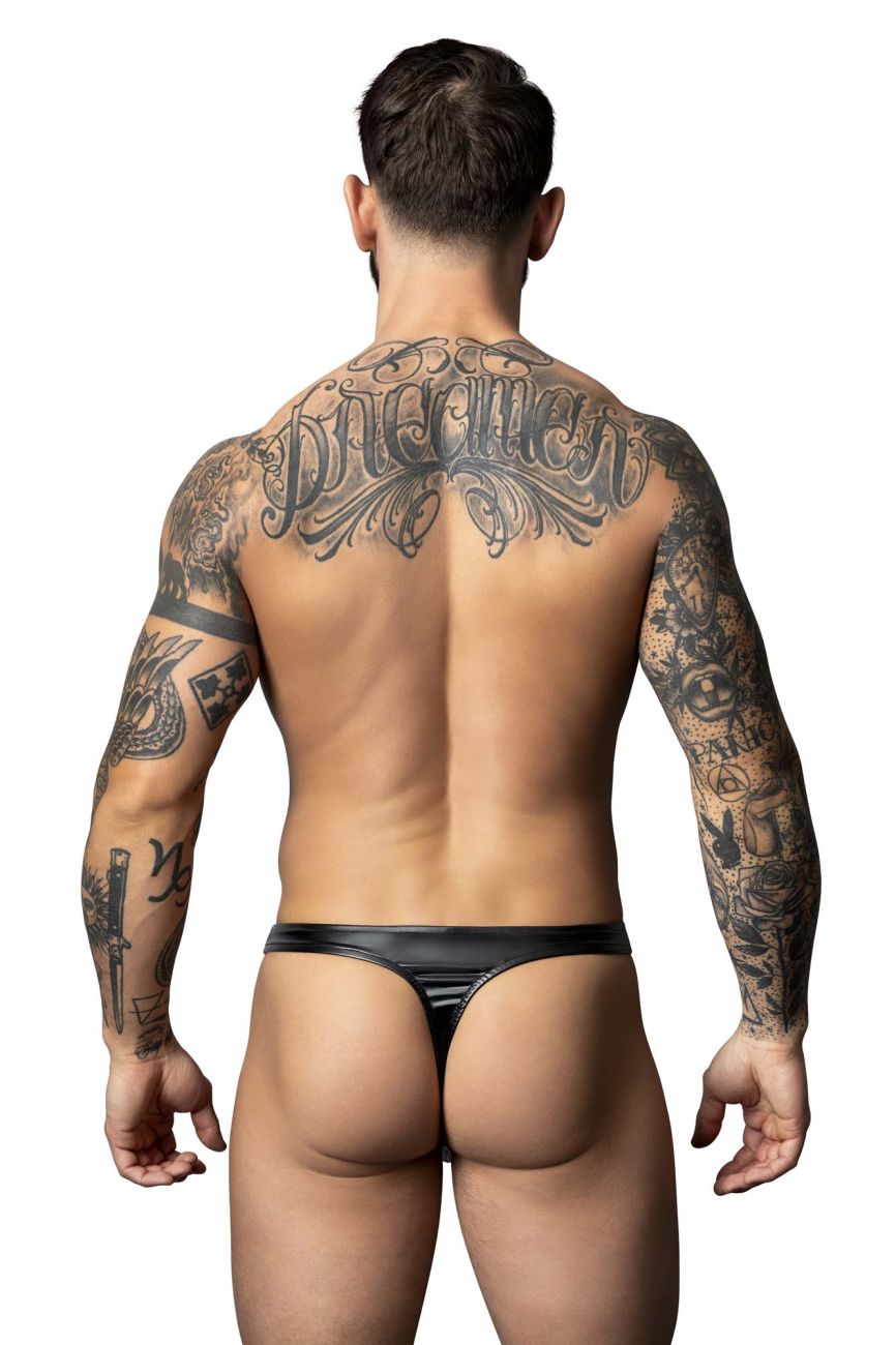 Male Power Men's Underwear 442-301 Liquid Onyx 2.0 Bong Thong Color Black