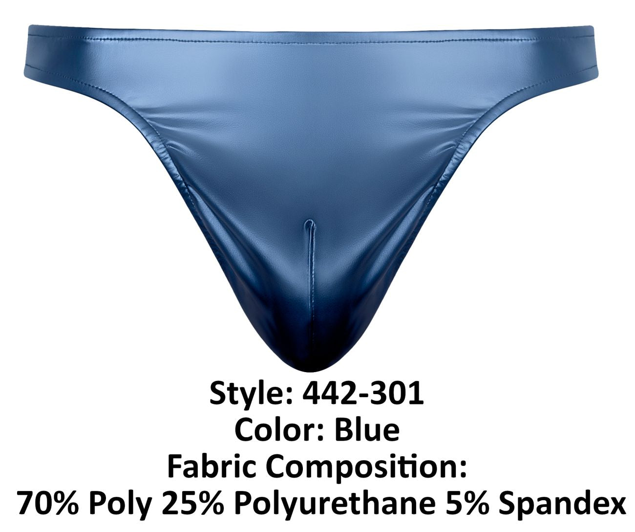 Male Power Men's Underwear 442-301 Liquid Onyx 2.0 Bong Thong Color Blue
