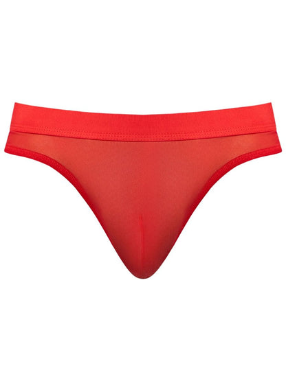 Male Power Men's Underwear 442-307 Mesh 2 Bong Thong Color Red