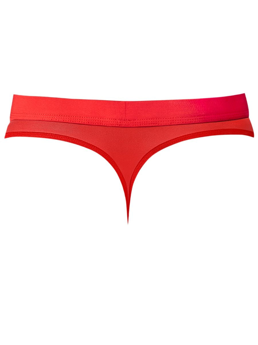 Male Power Men's Underwear 442-307 Mesh 2 Bong Thong Color Red