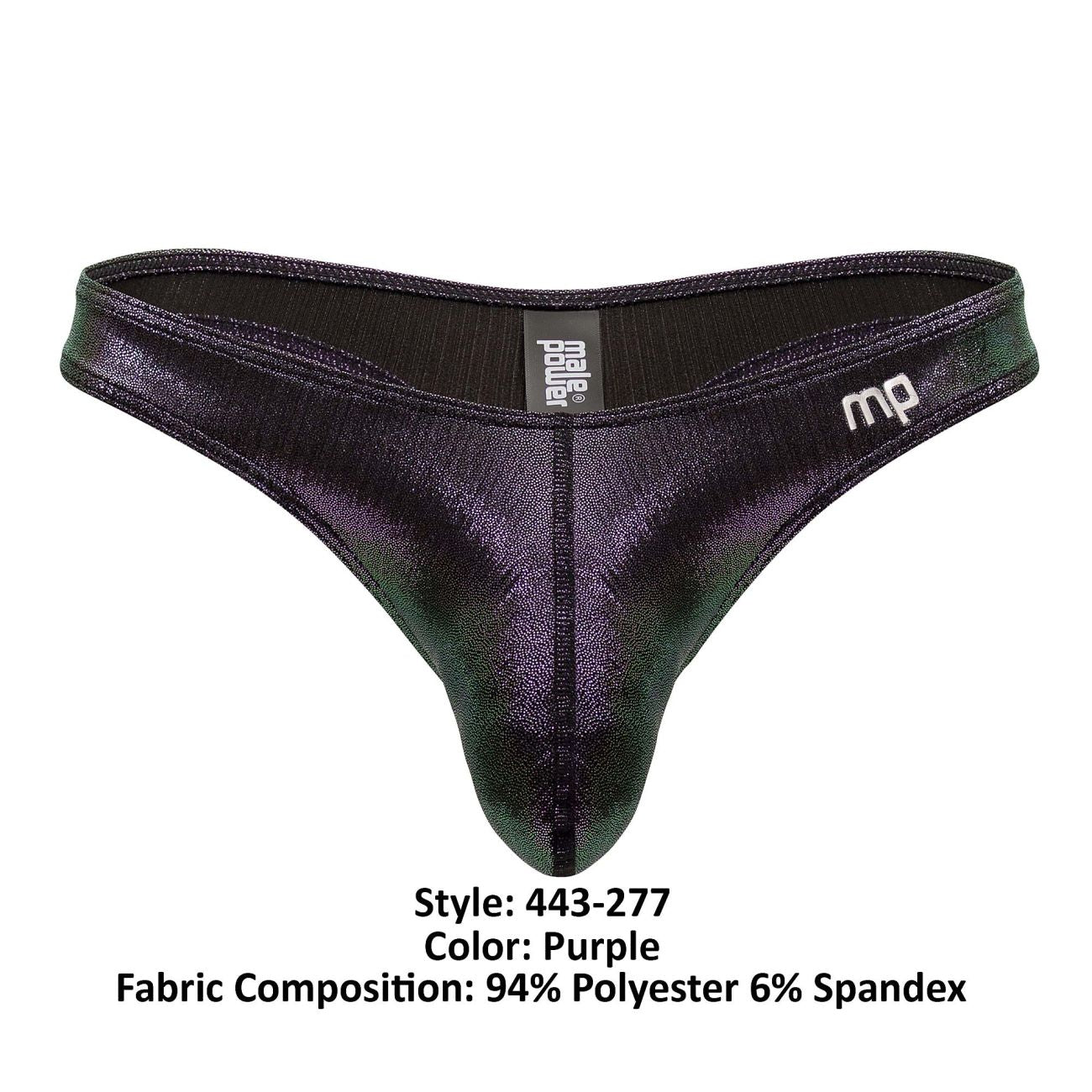Male Power Men's Underwear 443-277 Hocus Pocus Uplift Bong Thong Color Purple