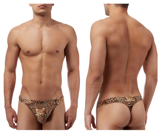 Male Power Animal Wonder Thong - Brown