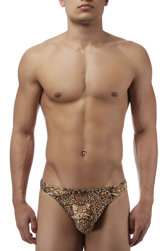 Male Power Animal Wonder Thong - Brown