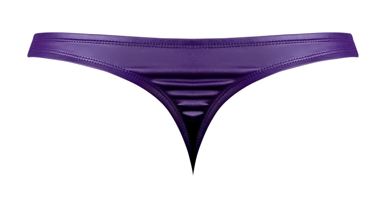Male Power Men's Underwear 447-302 Eggplant Crossover Thong Color Plum