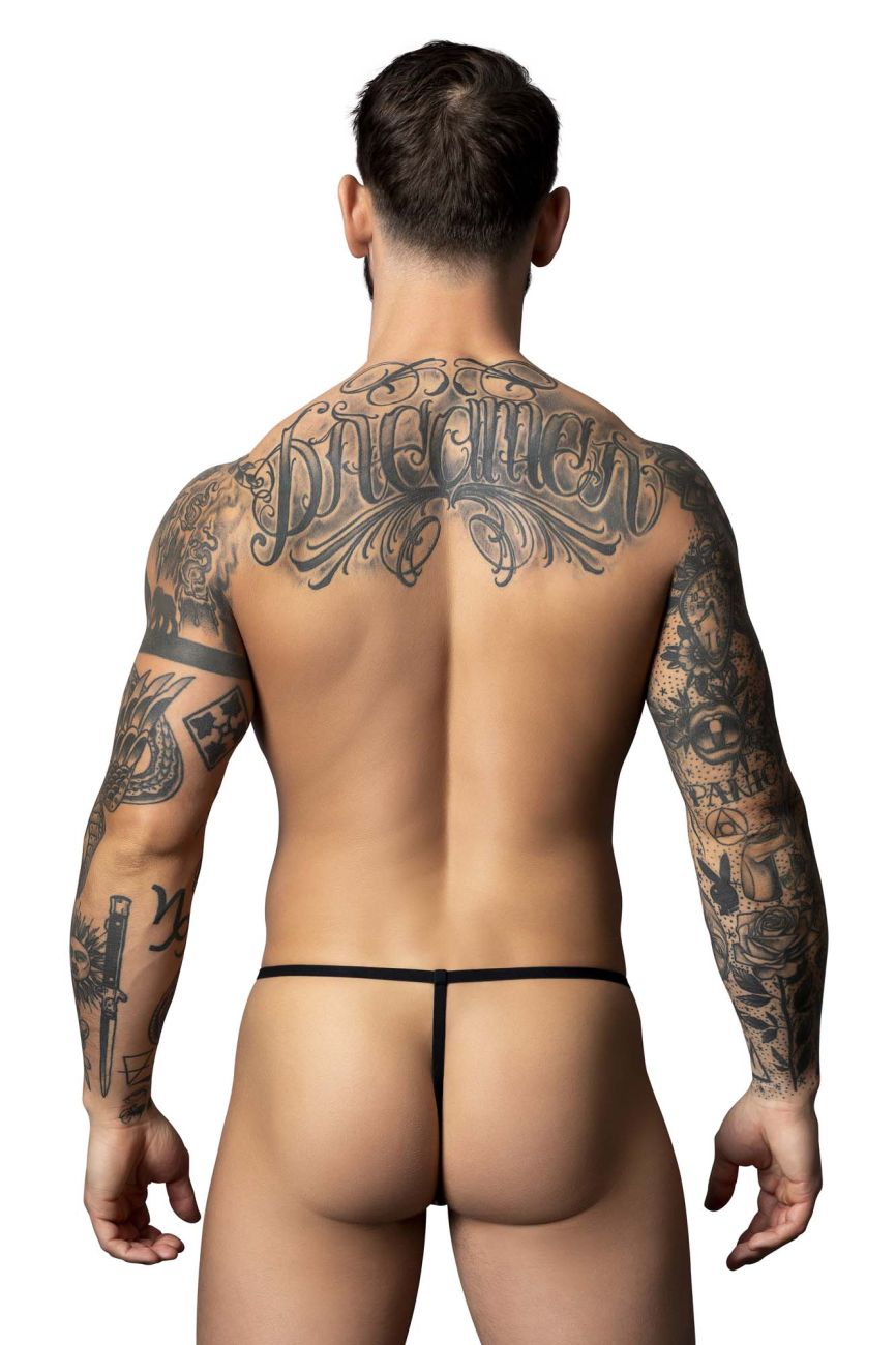 Male Power Men's Underwear 450-301 Liquid Onyx 2.0 G-String Color Black