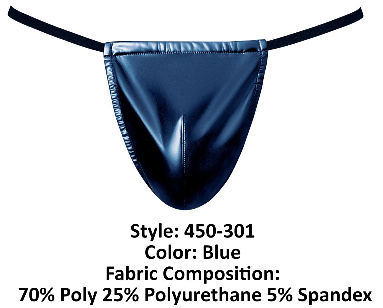 Male Power Men's Underwear 450-301 Liquid Onyx 2.0 G-String Color Blue