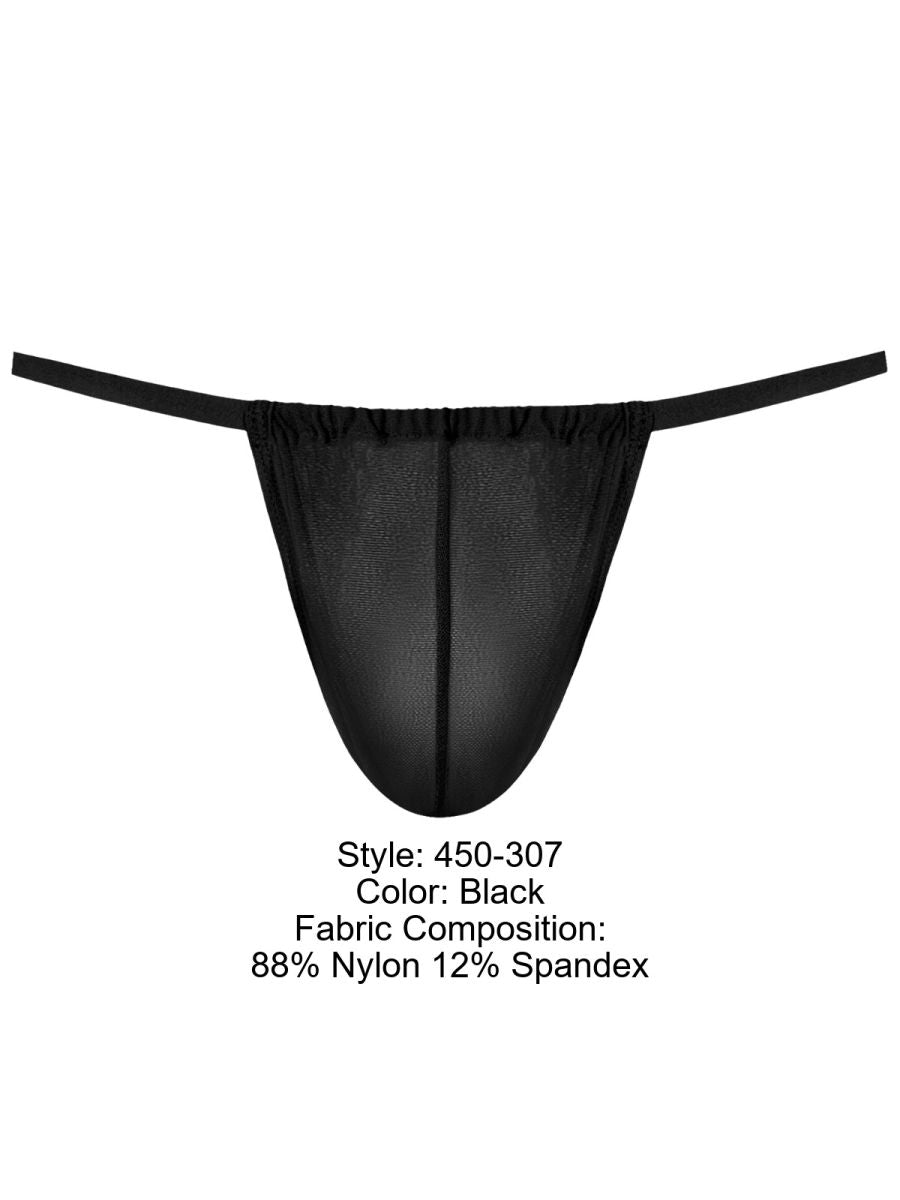 Male Power Men's Underwear 450-307 Mesh 2 G-String Color Black