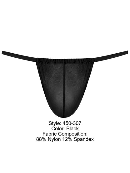 Male Power Men's Underwear 450-307 Mesh 2 G-String Color Black