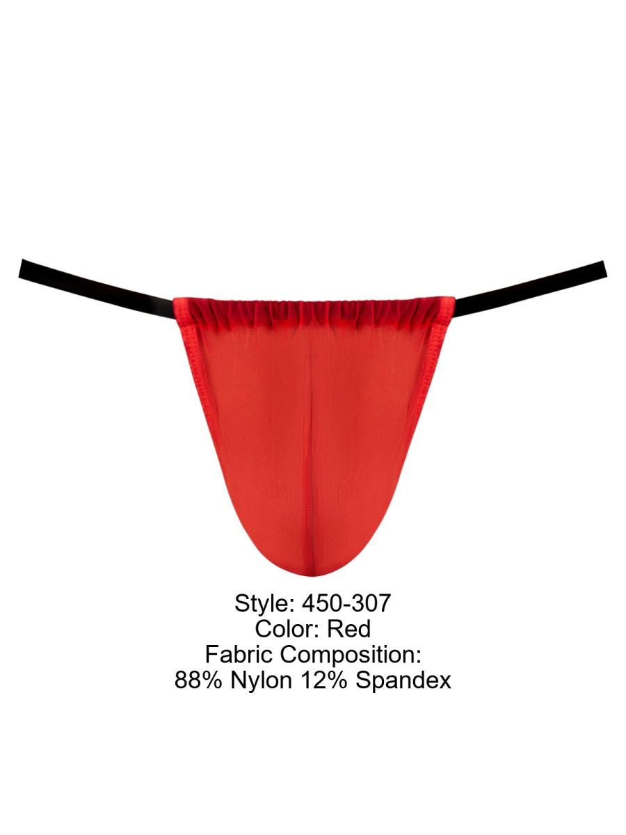 Male Power Mesh 2 G-String - Red