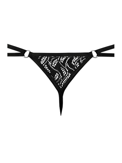 Male Power Men's Underwear 456-305 Ripple Micro V-String Thong Color Black