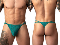 Ripple Micro V-String Teal Thong - view 1