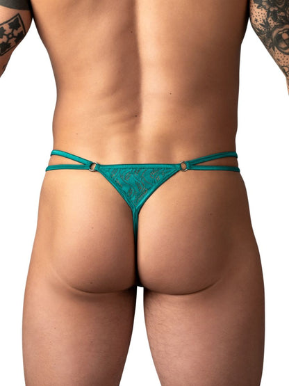 Ripple Micro V-String Teal Thong - view 3
