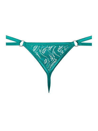 Ripple Micro V-String Teal Thong - view 5