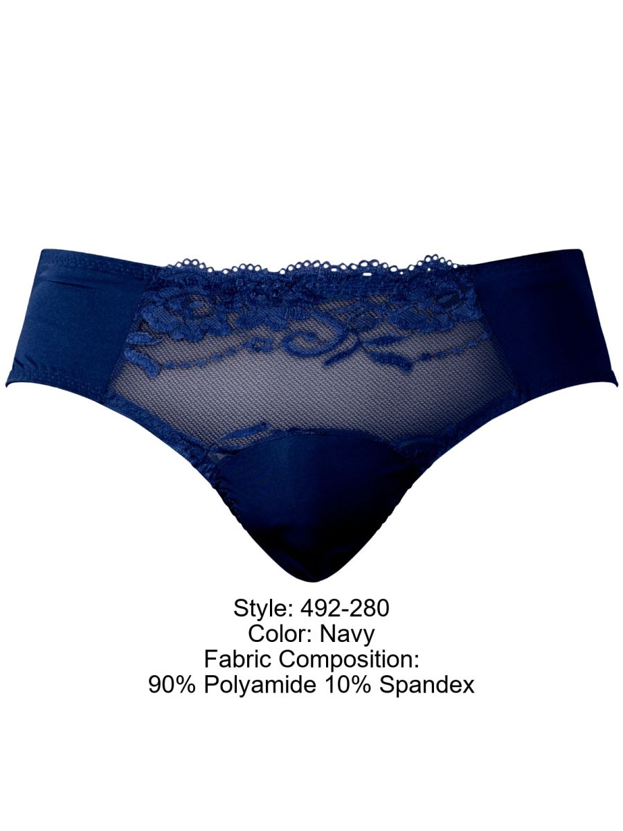 Sassy Navy Lace Bikini Sold Pouch - view 6