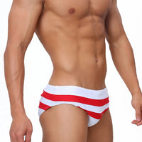 Red Stripes Swim Brief - view 1