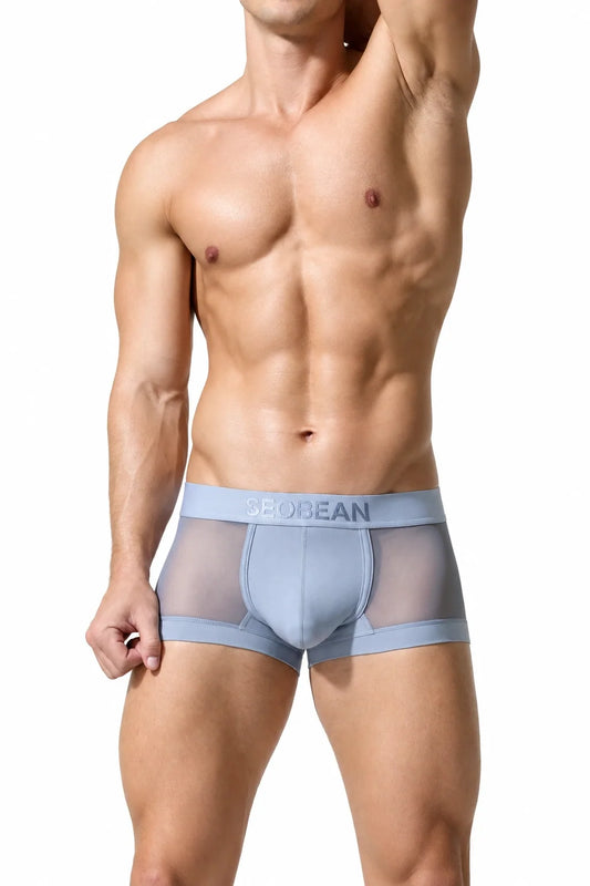 Men’s Transparent Boxer Briefs - Breathable & Sexy - front view