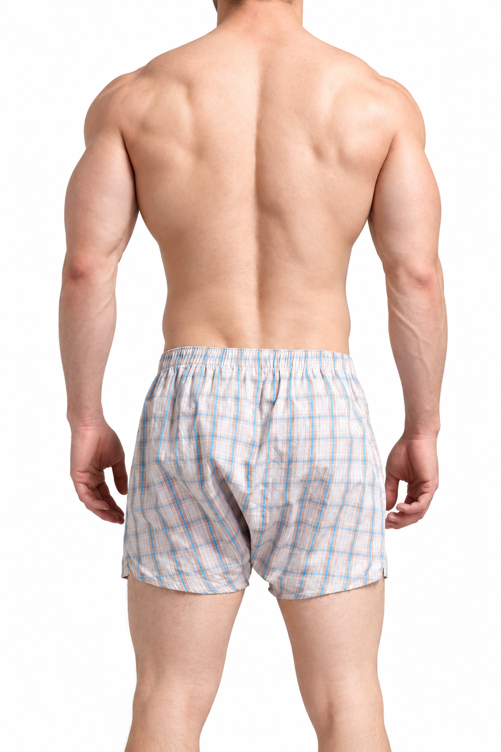 Men's Cotton Plaid Boxer Shorts