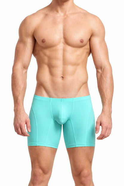 Men’s Long Boxer Shorts - Compression Fit, Soft & Stretchable - front view