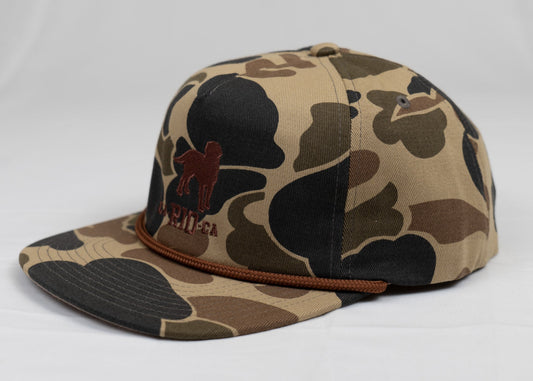 Old School Camo Unstructured Rope Hat