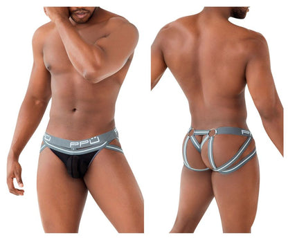 PPU Men's Underwear 2305 Mesh Jockstrap Color Gray