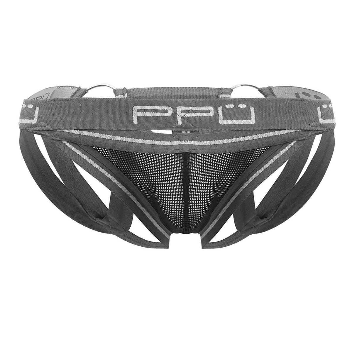 PPU Men's Underwear 2305 Mesh Jockstrap Color Gray