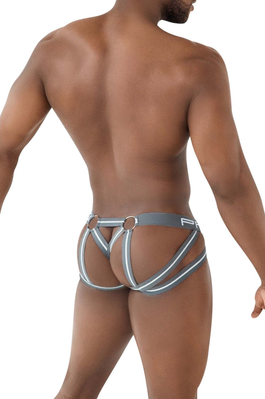 PPU Men's Underwear 2305 Mesh Jockstrap Color Gray