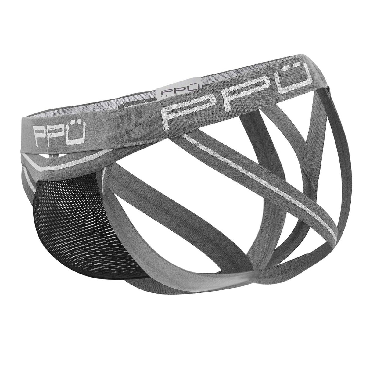 PPU Men's Underwear 2305 Mesh Jockstrap Color Gray
