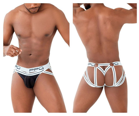 PPU Men's Underwear 2305 Mesh Jockstrap Color White