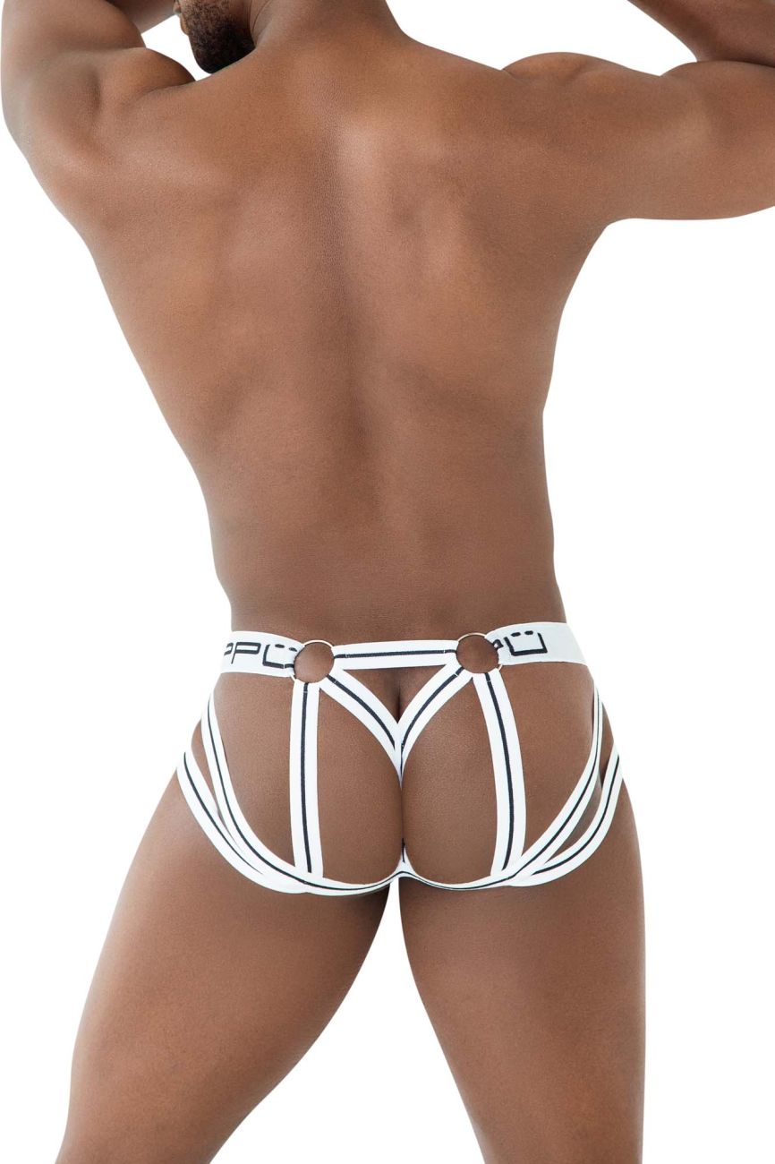 PPU Men's Underwear 2305 Mesh Jockstrap Color White