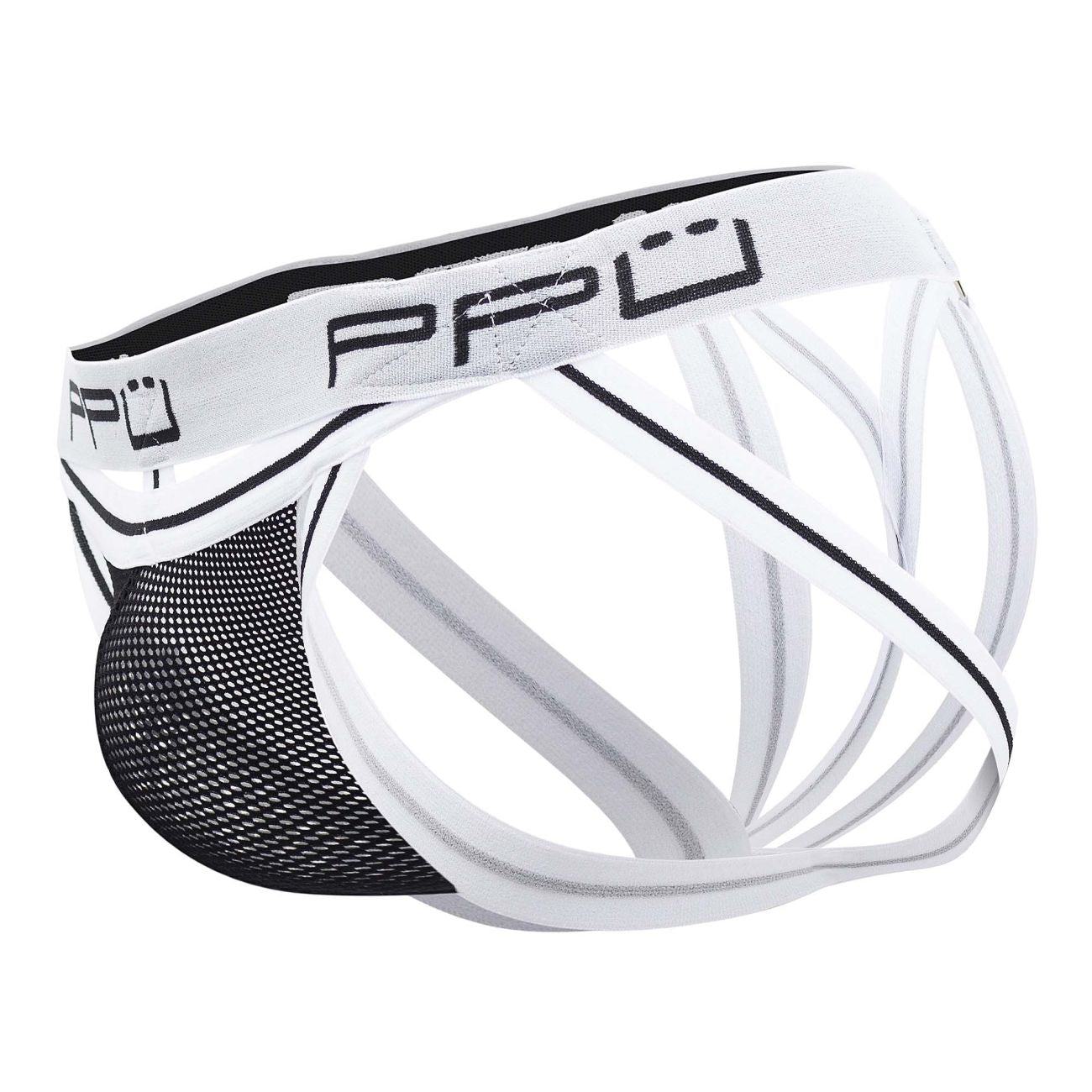 PPU Men's Underwear 2305 Mesh Jockstrap Color White