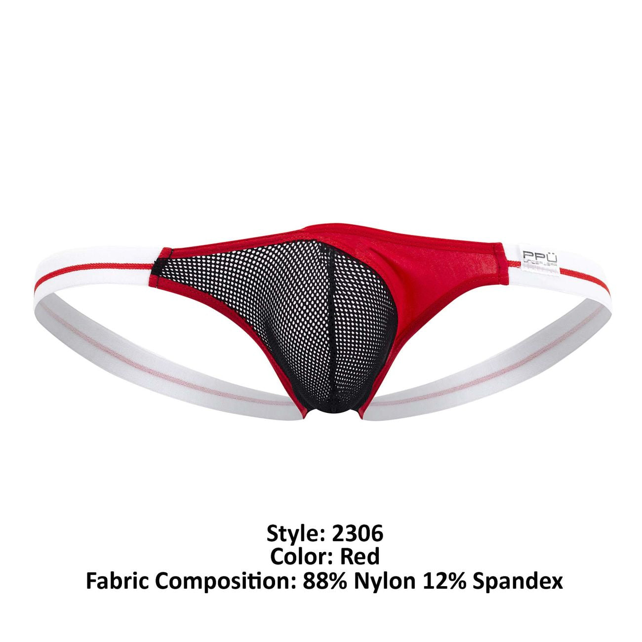 PPU Men's Underwear 2306 Thong or Jockstrap Color Red